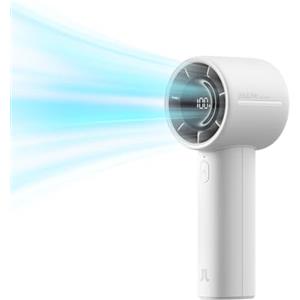 JISULIFE Ventilatore Turbo Portatile, Batteria Ricaricabile da 5000mAh, Autonomia Fino a 28H, 5 Velocità di Potente Flusso d'Aria, Mini Ventilatore Personale per Viaggi, Campeggio, Spiaggia, Trucco