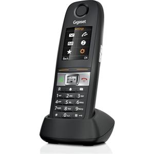 Gigaset E630HX - DECT Telefono Aggiuntivo Cordless - Protezione da urti, Sporco e Spruzzi, Nero [Compatibile in IT, DE, FR, NL, AUT, CHE] [Senza Base]