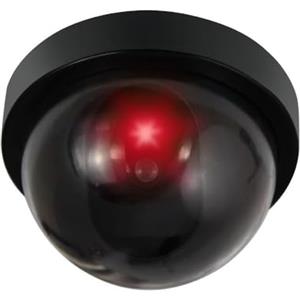 FLM SYSTEM Telecamera Finta di Sicurezza Dome con LED Rosso Lampeggiante - Dummy Camera Realistica da Interno ed Esterno, Dissuasore Antifurto per Casa, Negozio e Ufficio (2)