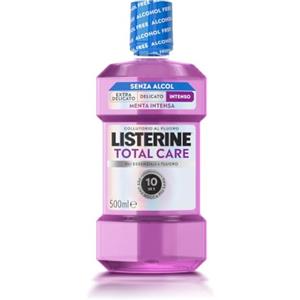 LISTERINE Colluttorio senza alcool Total Care Intenso Menta Intensa, 500 ml | Protezione completa, Senza alcool, Al gusto di Menta Fresca Intensa, Con 10 benefici in 1, Per una bocca più sana