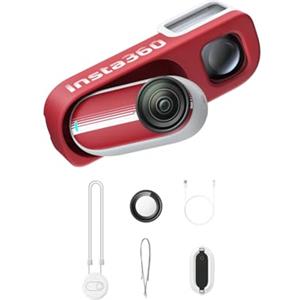 Insta360 GO 3S Pack Retrò 64GB Rosso - 4K action cam magnetica per vlog