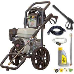 Waspper Idropulitrice a Benzina con Motore Honda GX200 196cc - 3100 PSI / 213 Bar - Professionale ad Alta Pressione - 8.5 L/min - Struttura Rinforzata con Ruote 12