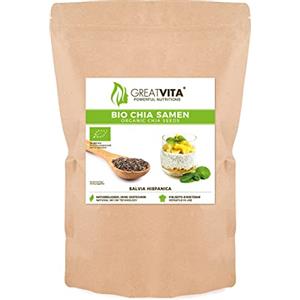 GREAT VITA GreatVita Semi di chia biologici, (1x 800g) naturali non OGM