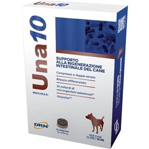 DRN | Una10 10 compresse da 1400mg, supporto alla rigenerazione intestinale del cane - per cani oltre 10 kg