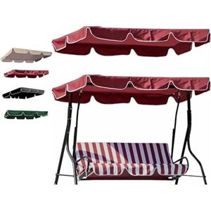 Ukkajovlex Universale Tetto Del Dondolo Da Giardino Ricambio Copertura Tettuccio Altalena 210D Oxford Impermeabile Protezione UV Copertura Ricambio Altalena 2/3 Posti(R,2-seater 164x114x15CM)