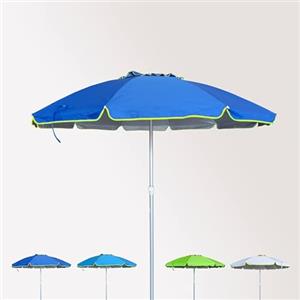 Produce Shop Ombrellone Mare Spiaggia 240 cm Alluminio Antivento Protezione UV Roma - Blu