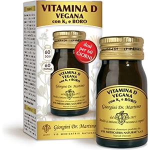 Dr Giorgini VITAMINA D VEGANA con K2 e BORO - 30 g (Integratore di vitamina D3 e K2 per il benessere di ossa e denti -Scorta per 2 mesi: dosi per 60 giorni)
