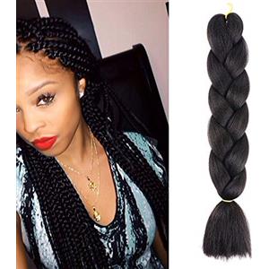 Cybelleza 60cm Extension Treccine Treccia Africane Capelli Neri Sintetici Finti Lunghi Intrecciare Jumbo Braids 1 Ciocca Crochet Twist Bellezza