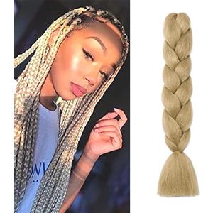 Cybelleza Extension Treccine Africane Capelli Sintetici per Trecce Afro Ombre 1PCS/Lot Jumbo Braiding Crochet Twist Lunghi, Biondo naturale