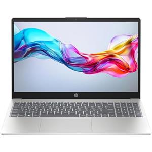 HP Laptop 15-fd0021sl, PC Portatile 15", Display FHD, Notebook, (Intel Core 3 100U, RAM 8GB, SSD 256GB, Windows 11), Computer Portatile, Uso quotidiano, Tastiera Italiana, QWERTY, Argento