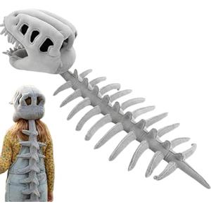 Generico Costume Di Peluche Da Scheletro Di Dinosauro, Costume 3D Con Estensione Della Colonna Vertebrale, spinosauruss Plush dinos Outfit per Adulti e Bambini, Per Cosplay Halloween
