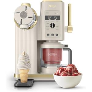 Ninja CREAMi Scoop & Swirl, Gelatiera con 13 Programmi, Oro Chiaro