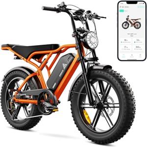 TS TST GRP LLC TST Bici Elettrica Uomo Donna 20 pollici con Batteria 48 V 15 Ah, Fat E Bike, 250W Bicicletta Elettrica Pedalata Assistita Adulto, Ghiaia E Bicicletta City, Controllo APP, Deragliatore a 7 Velocità