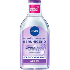 NIVEA Acqua micellare lenitiva, detergente micellare per pelli sensibili, tonico viso senza profumo con dexpantenolo e complesso amminoacidico, pulizia idratante del viso (400 ml)