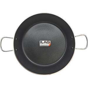 briebe Zaffran Paellera Induzione 46 cm, 11-12 Razioni di Paella, Antiaderente ILAG Ecologico senza PFOA, spessore 3 mm, alluminio pressato, adatto a tutte le cucine, piano cottura, gas, forno