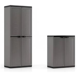 Keter Set Jolly Armadio Alto+ Basso Grigio