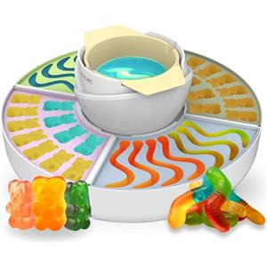 Cecotec Macchina per Orsetti Gommosi Gummy Maker Fun&Sugar Gummy. 2in1, 40W, Contenitore per fondere, set di 4 Stampi in Silicone, 4 Vassoi Rimovibili, Design Compatto, Facile pulizia, Prepara Dolci