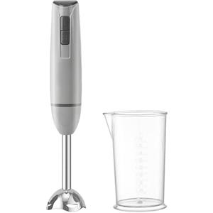 Tognana Iridea, Frullatore a immersione con bicchiere da 500ml, plastica-acciaio Inox, grigio perla