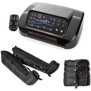Dinamicamed PRO 4.0 Pressoterapia Digitale per Casa - 6 Programmi, Massaggio Linfodrenante con Gambali XL e Fascia Addome
