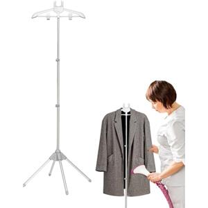 Generico Supporto per stiratrice a vapore - Staffa per stiratrice telescopica portatile in tessuto | Stendibiancheria verticale durevole | Supporto per vaporiera pieghevole per indumenti per hotel