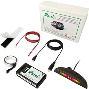 Proxel - Sensori di Parcheggio Elettromagnetici Invisibili, Posteriori, EPS-DUAL 4.0 con Display, Senza Forare il Paraurti, Kit Universale e Originale