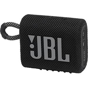 JBL GO 3 Speaker Bluetooth Portatile, Cassa Altoparlante Wireless con Design Compatto, Resistente ad Acqua e Polvere IPX67, fino a 5 h di Autonomia, USB, Nero
