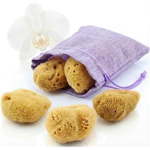 tom&pat® Spugna mestruale naturale - alternativa ai tamponi - riutilizzabile e lavabile - Dermatest eccellente - contenitore per viaggio - qualità premium Grecia (Taglia S, 5 x 3-5 cm)