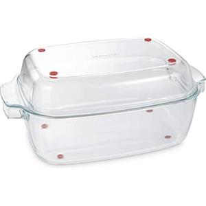 Tescoma 629090 Rostiera in vetro rettangolare con coperchio, 40x26 cm