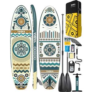 Yaska SUP Gonfiabile Adulti con Tutti gli Accessori e Portabicchiere,335cm Stand up Paddle Gonfiabile per Tutti i Livelli di Abilità,Paddle Board con Capacità di 200kg per 2 Persone