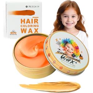 HUMSUBY Colore temporaneo per capelli arancione per bambini, tintura istantanea per capelli, pomata per capelli colorati per donne e uomini, crema per styling e colorazione capelli per ragazze, cera e fango