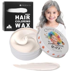 HUMSUBY Colore dei capelli bianco temporaneo per bambini, bianco istantaneo tintura per capelli Dye, ragazza styling capelli crema tintura capelli color argento, pomata per capelli per feste, cosplay