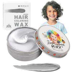 HUMSUBY Colore grigio argento temporaneo per bambini, Dye istantaneo grigio per donne e uomini, pomade e acconciature per ragazze
