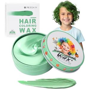 HUMSUBY Colorazione dei Capelli Temporanea Verde per Bambini e Adulti, Instant Dye Pomata Styling Crema per Feste e Acconciature