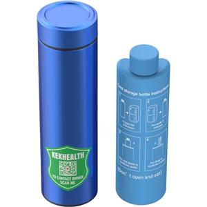 KEKHEALTH Borsa Termica per Insulina 60H 1-3 Penne, Borsa Termica Medicinali, Porta Insulina Termico, Porta Medicine da Viaggio, Kit Diabetici con Impacchi di Ghiaccio, Etichetta QR originale(Blu)