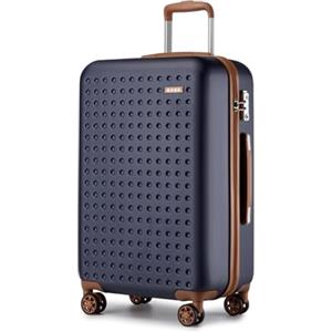 Kono Valigia Trolley Media 65cm Valigie Rigide Leggero con TSA Lucchetto e 4 Ruote Girevoli, Blu