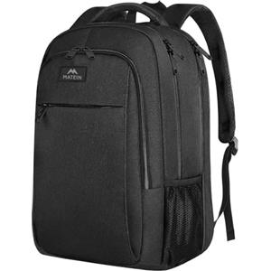 MATEIN Grande Zaino per PC 18.4 Pollici, Multitasche Zaini per Laptop, Antifurto Zaino da Viaggio per Donna Uomo, Impermeabilie Zaini Casual per Notebook, Lavoro, Regalo, Nero