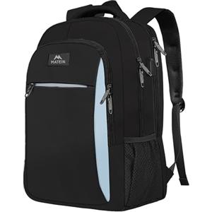 MATEIN Zaino Porta PC Uomo, Zaino PC 17.3 Pollici, Zaini Universitari Antifurto Zaini Uomo Notebook Università Ufficio per Viaggio Lavoro Casual Viaggiare, Blu Nero