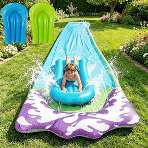 Mineup 480*70CM Scivoli D'Acqua, Tappeto Scivolo Acqua Piscina, Scivolo D'Acqu Per Prato Con Bodyboard, Irrigazione Per Feste Estive E Attività in Giardino, All'Acqu Nel Cortile, All'aperto, Sul Prato