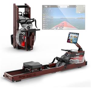 PASYOU Vogatore per acqua in quercia PW60 per la casa, pieghevole con display Bluetooth e abbonamento Kinomap 0 per 30 giorni, marrone, modello PW60B, capacità 158,8 kg