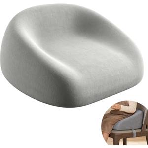EQULIUS Sedia rialzata per bambini, 6 cm, per sala da pranzo, lavabile, con cinture di sicurezza, fondo antiscivolo per casa, in viaggio (grigio)