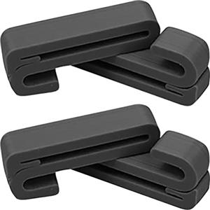 Omquot Supporto per casco da sci a morsetto/supporto per paraorecchie durevole per casco da snowboard supporto per copertura viso per sci all'aperto in silicone grigio e nero 2 paia (colore foto)
