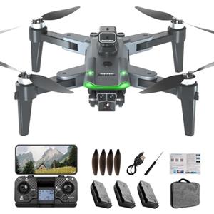 HYTOBP S166 Drone con Telecamera 4K Professionale, Meno di 249g, Fino a 68 Minuti di Volo (3 Batterie), GPS Rientro Automatico, Motore Brushless, Modalità Follow Me per Principianti（Nero）