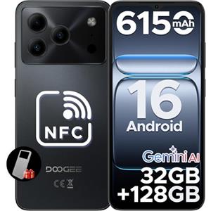 Luzglo Note 56 Pro Smartphone Android 16, 6150mAh, 6.56" HD+ 90Hz IPS, 32GB + 128GB/2TB TF, 13MP+8MP, 4G Telefono Cellular offerta Smartphone, 8.45mm Ultrasottile, Dual SIM/Octa Core/Face ID/GPS, Nero