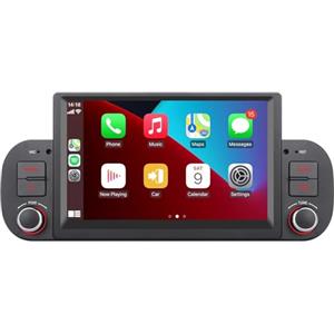aphrfamma Autoradio doppio DIN per FIAT Panda 2013-2020 Apple Wireless Carplay e Android Auto Voice Control con display touch IPS da 7 pollici/Bluetooth/FM/AM/USB/EQ