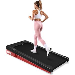 Superun Tapis Roulante con Inclinazione Regolabile 6%, Motore 2,5 CV, Caminata con Controllo App, Portata Massima 136 kg, Velocità Massima 6 km/h, Programmi HIIT & MIIT per Casa
