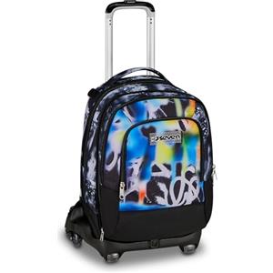 Seven Trolley Scuola Jack 8 Ruote Detach BUZZY NOTE BOY, Multicolor, 43 L, Scomponibile, Zainetto staccabile, 4 in 1, Cross-over System, Multifunzione, Scuola elementare e media, Bambini, Ragazzi