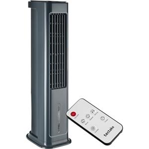 tectake® Raffrescatore d'aria 4in1, Condizionatore Portatile, Serbatoio 5L 2 Siberini, Ventilatore a Torre Purificatore 3 Modalità, Telecomando Timer, Climatizzatore Portatile Silenzioso - Antracite