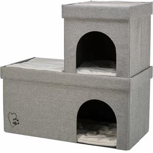 Trixie Kimy Soft Edition 363110 - Cuccia per gatti, 76 x 72 x 37 cm, morbida cuccia per gatti con 2 piani