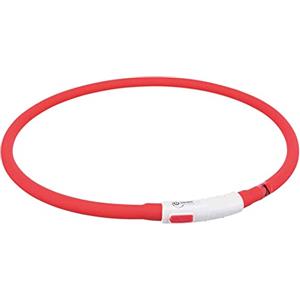 TRIXIE - Collare Luminoso USB, Colore: Rosso