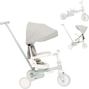 Tutete Olmitos Triciclo Evolutivo 5 in 1 da 12 Mesi | Balance Bike & Bicicletta Senza Pedali | Barra di Spinta, Cintura 5 Punti, Capottina, Pieghevole - fino a 6 Anni